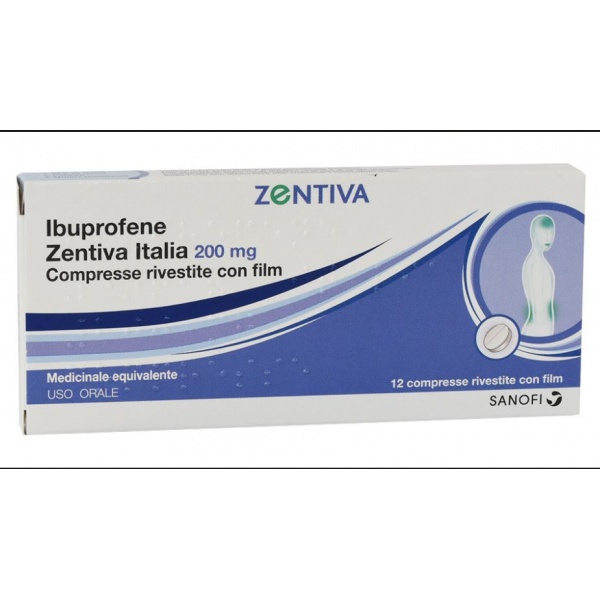 IBUPROFENE ZENTIVA ITALIA 200 MG COMPRESSE RIVESTITE CON FILM - 200 MG COMPRESSE RIVESTITE CON FILM,12 COMPRESSE IN BLISTER ...