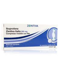 IBUPROFENE ZENTIVA ITALIA 200 MG COMPRESSE RIVESTITE CON FILM - 200 MG COMPRESSE RIVESTITE CON FILM, 24 COMPRESSE IN BLISTER...