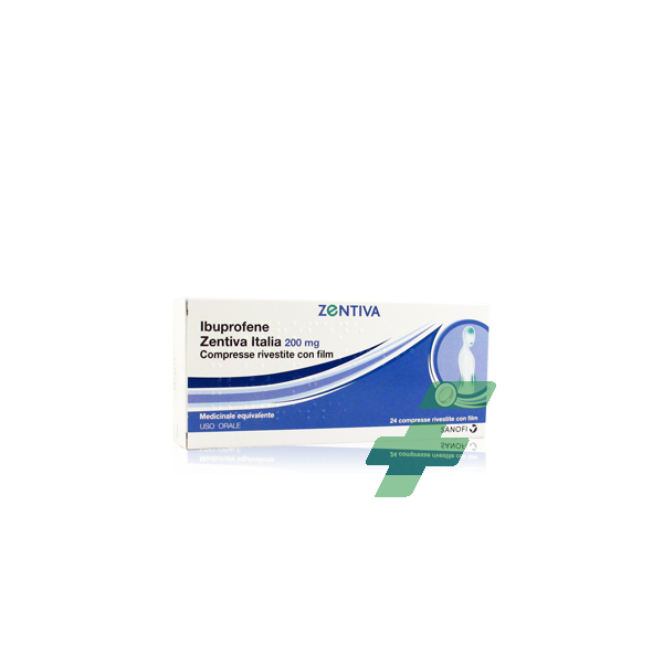 IBUPROFENE ZENTIVA ITALIA 200 MG COMPRESSE RIVESTITE CON FILM - 200 MG COMPRESSE RIVESTITE CON FILM, 24 COMPRESSE IN BLISTER...