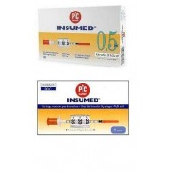 SIRINGA PER INSULINA PIC INSUMED 0,5 ML 100 UI AGO GAUGE 30 LUNGHEZZA 8 MM SENZA SPAZIO MORTO 3 SACCHETTI DA 10 PEZZI