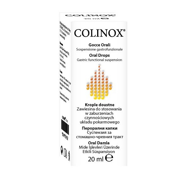 COLINOX SOSPENSIONE GASTROFUNZIONALE GOCCE OROSOLUBILI TRATTAMENTO METEORISMO AEROFAGIA COLICHE GASSOSE 20 ML