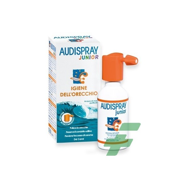 AUDISPRAY JUNIOR SOLUZIONE DI ACQUA DI MARE IPERTONICA SPRAY SENZA GAS IGIENE ORECCHIO 25ML