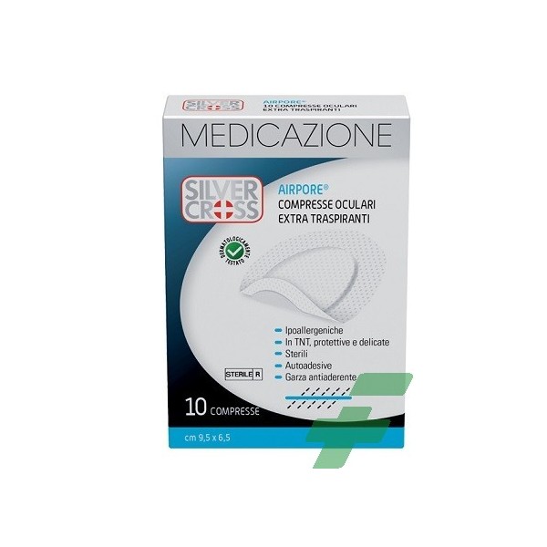 SILVERCROSS AIRPORE MEDICAZIONE OCULARE 10 PEZZI