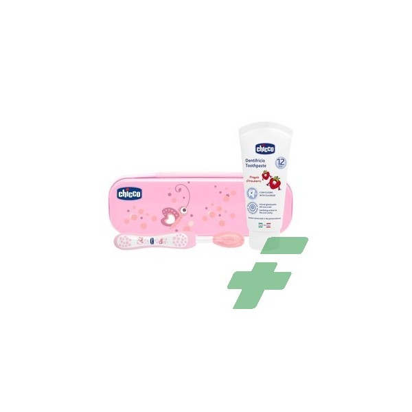 CHICCO SET DENTALE ROSA CON FLUORO