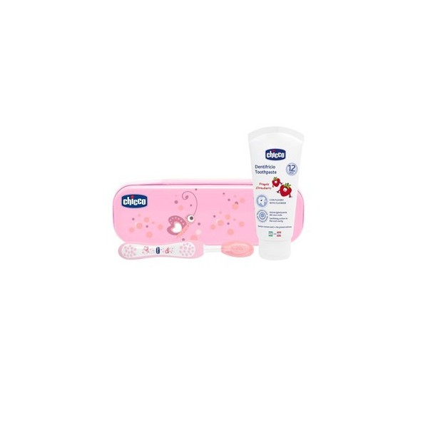 CHICCO SET DENTALE ROSA CON FLUORO