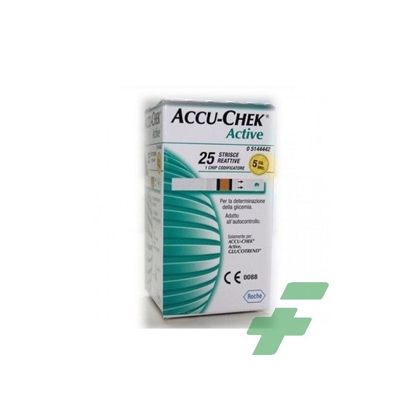 STRISCE MISURAZIONE GLICEMIA ACCU-CHEK ACTIVE STRIPS 25 PEZZI INF RETAIL