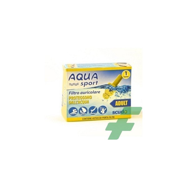 FILTRO AURICOLARE PER ADULTO EARPLUG SCUDO AQUASPORT 2 PEZZI