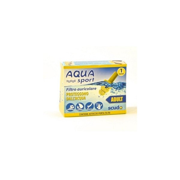 FILTRO AURICOLARE PER ADULTO EARPLUG SCUDO AQUASPORT 2 PEZZI