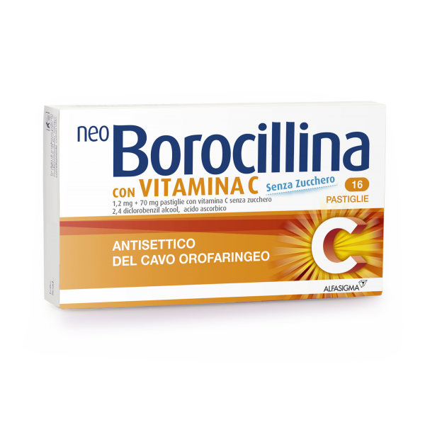 NEO BOROCILLINA  1,2 MG + 70 MG PASTIGLIE CON VITAMINA C SENZA ZUCCHERO  - 1,2 MG + 70 MG PASTIGLIE CON VITAMINA C SENZA ZUC...