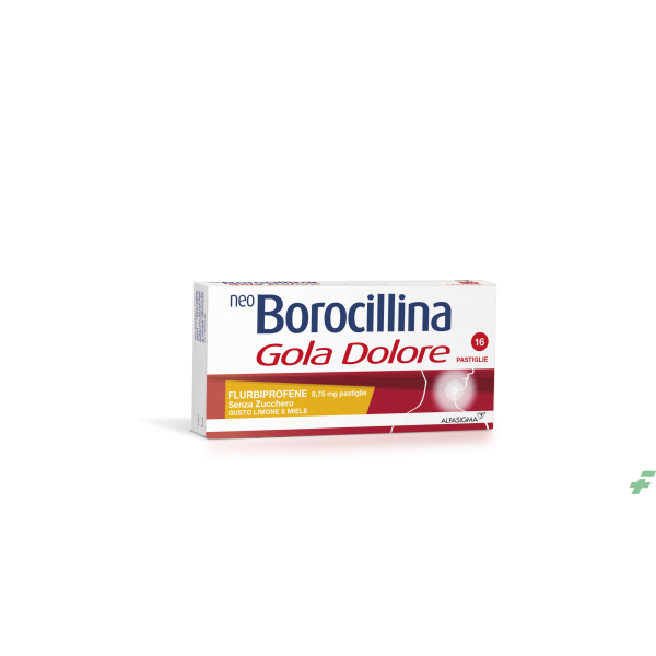 NEO BOROCILLINA GOLA DOLORE - 8,75 MG PASTIGLIE SENZA ZUCCHERO GUSTO LIMONE E MIELE 16 PASTIGLIE