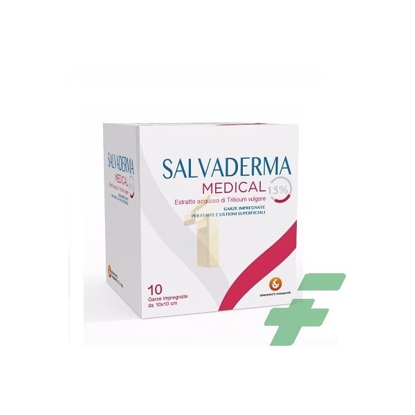 GARZA SALVADERMA MEDICAL 15% + 1% IMPREGNATS CON 8 GRAMMI DI CREMA CONFEZIONATE SINGOLARMENTE 10 PEZZI - 1