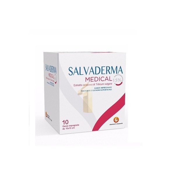 GARZA SALVADERMA MEDICAL 15% + 1% IMPREGNATS CON 8 GRAMMI DI CREMA CONFEZIONATE SINGOLARMENTE 10 PEZZI - 1