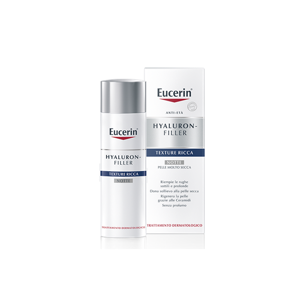 EUCERIN HYALURON FILLER TEXT RICCA NOTTE