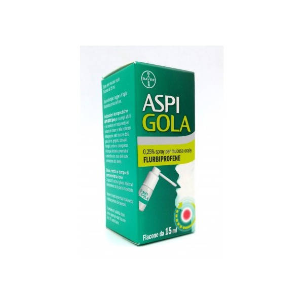 ASPI GOLA 0,25% Collutorio ASPI GOLA 0,25% Spray per mucosa orale -  0,25% SPRAY PER MUCOSA ORALE FLACONE DA 15 ML - 1