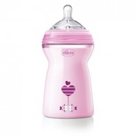 CHICCO BIBERON NATFEEL 6M+ GIRL 330 ML