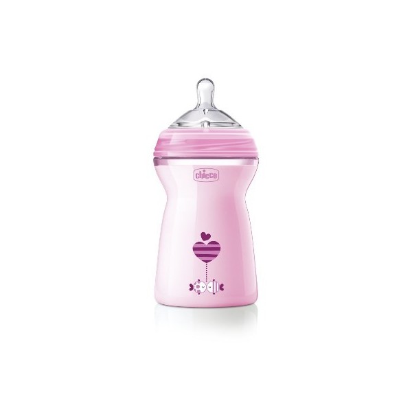 CHICCO BIBERON NATFEEL 6M+ GIRL 330 ML