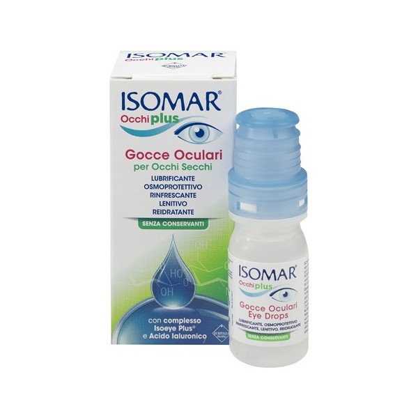 ISOMAR OCCHI PLUS GOCCE OCULARI PER OCCHI SECCHI ALL'ACIDO IALURONICO 0,25% 10 ML