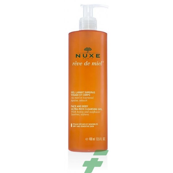 NUXE REVE DE MIEL GEL LAVANT SURGRAS VISAGE ET CORPS 400 ML