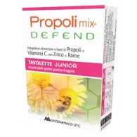 PROPOLI MIX DEFEND JUNIOR 45 TAVOLETTE MASTICABILI GUSTO PANNA E FRAGOLA