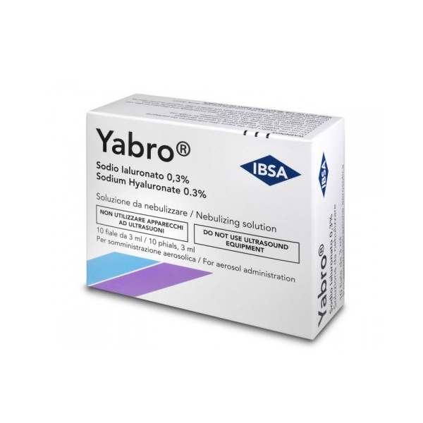 YABRO AEROSOL SODIO IALURONATO 0,18% SOLUZIONE DA NEBULIZZARE 10 FIALE DA 5 ML - 1