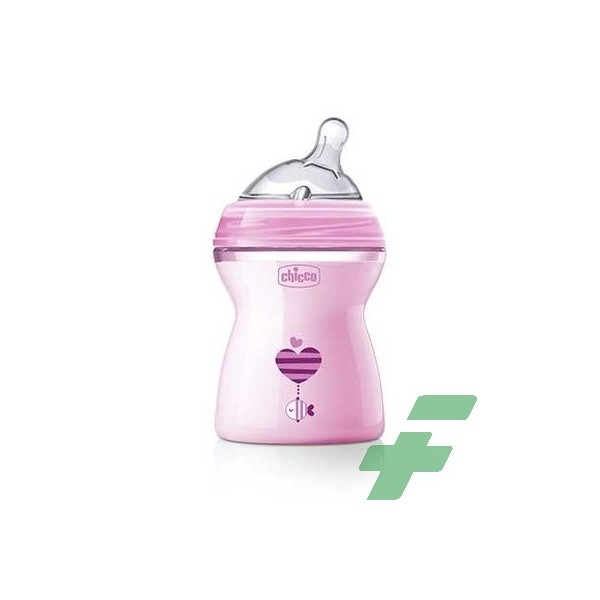 CHICCO BIBERON NATFEEL 2M+ GIRL 250 ML