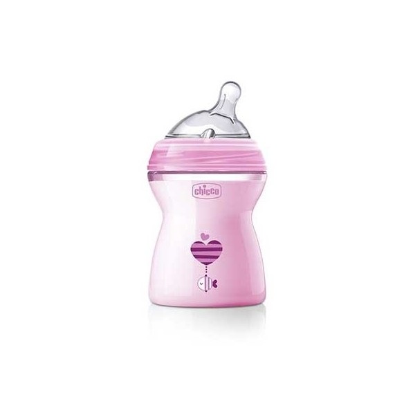 CHICCO BIBERON NATFEEL 2M+ GIRL 250 ML