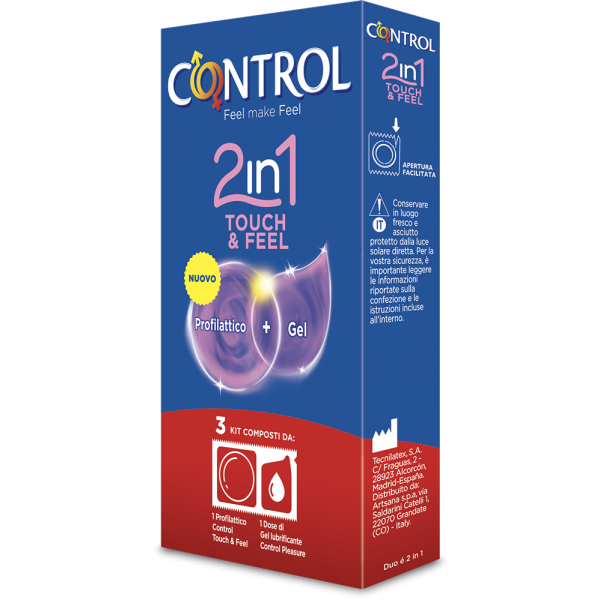 PROFILATTICO CONTROL 2IN1 TOUCH&FEEL+LUBE 3 PEZZI - 1