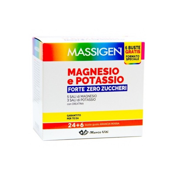 MASSIGEN MAGNESIO POTASSIO FORTE ZERO Z 24 BUSTINE + 6 BUSTINE