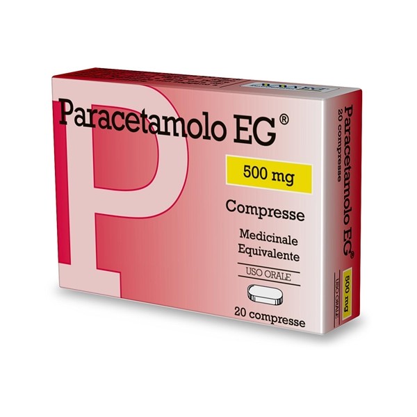 PARACETAMOLO EG 20 COMPRESSE  500 MG COMPRESSE 20 IN BLISTER PVC/AL