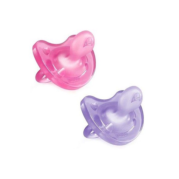 CHICCO GOMMOTTINO GIRL SILICONE 2-6 MESI 2 PEZZI