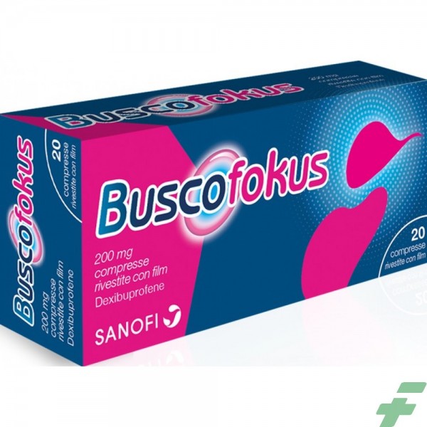 BUSCOFOKUS 200 MG COMPRESSE RIVESTITE CON FILM - 200 MG COMPRESSE RIVESTITE CON FILM 20 COMPRESSE IN BLISTER PVC/PVDC/AL - 1