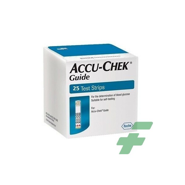 ACCU-CHEK GUIDE 25 STRIPS RETAIL STRISCE PER LA MISURAZIONE DELLA GLICEMIA ACCU-CHEK GUIDE 25 PEZZI COD RETAIL