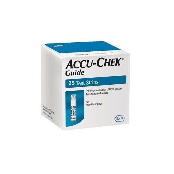 ACCU-CHEK GUIDE 25 STRIPS RETAIL STRISCE PER LA MISURAZIONE DELLA GLICEMIA ACCU-CHEK GUIDE 25 PEZZI COD RETAIL