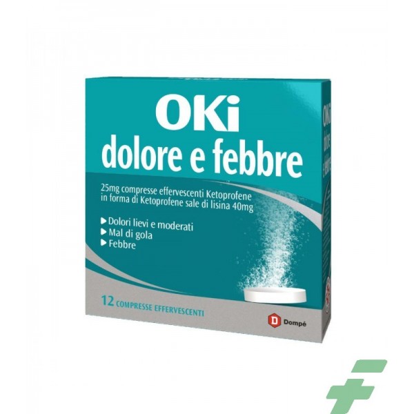 OKI DOLORE E FEBBRE 25 MG COMPRESSE EFFERVESCENTI 12 COMPRESSE IN BUSTINA PAP/PE/AL/PE