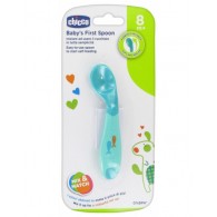 CHICCO CUCCHIAIO ANGOLATO 8M+ AZZURRO