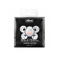 CHICCO SUCCHIETTO COMFORT BLACK&WHITE SILICONE 6-16M