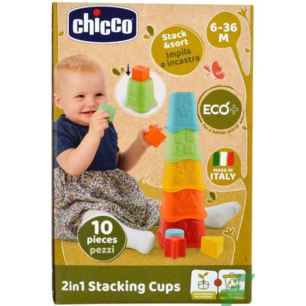 CHICCO GIOCO 2IN1 STACKING CUPS ECO+