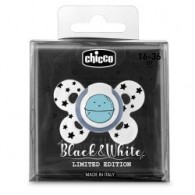 CHICCO SUCCHIETTO COMFORT BLACK&WHITE SILICONE 16-36M