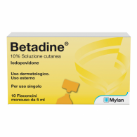 BETADINE 10% SOLUZIONE CUTANEA 10 FLACONCINI MONOUSO DA 5ML