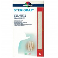 MASTER-AID STERIGRAP STRIP ADESIVO SUTURA FERITE 100X12 MM 6 PEZZI