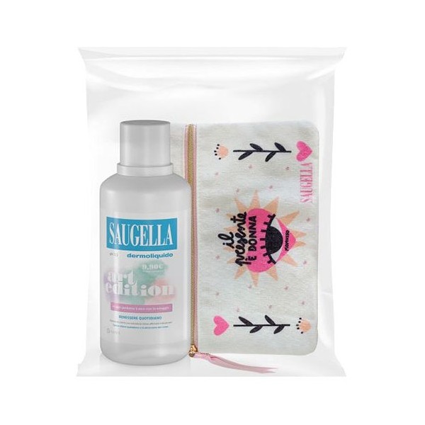 SAUGELLA ART EDITION BUNDLE DERMOLIQUIDO 500 ML + POCHETTE CON 3 MINISIZE DA 50 ML