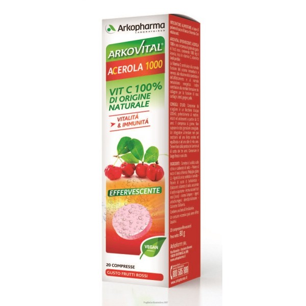 ARKOVITAL ACEROLA 1000 EFFERVESCENTE 20 COMPRESSE PROMO